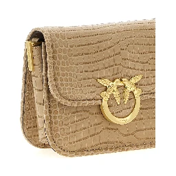 Beige Goatskin Shoulder Bag
