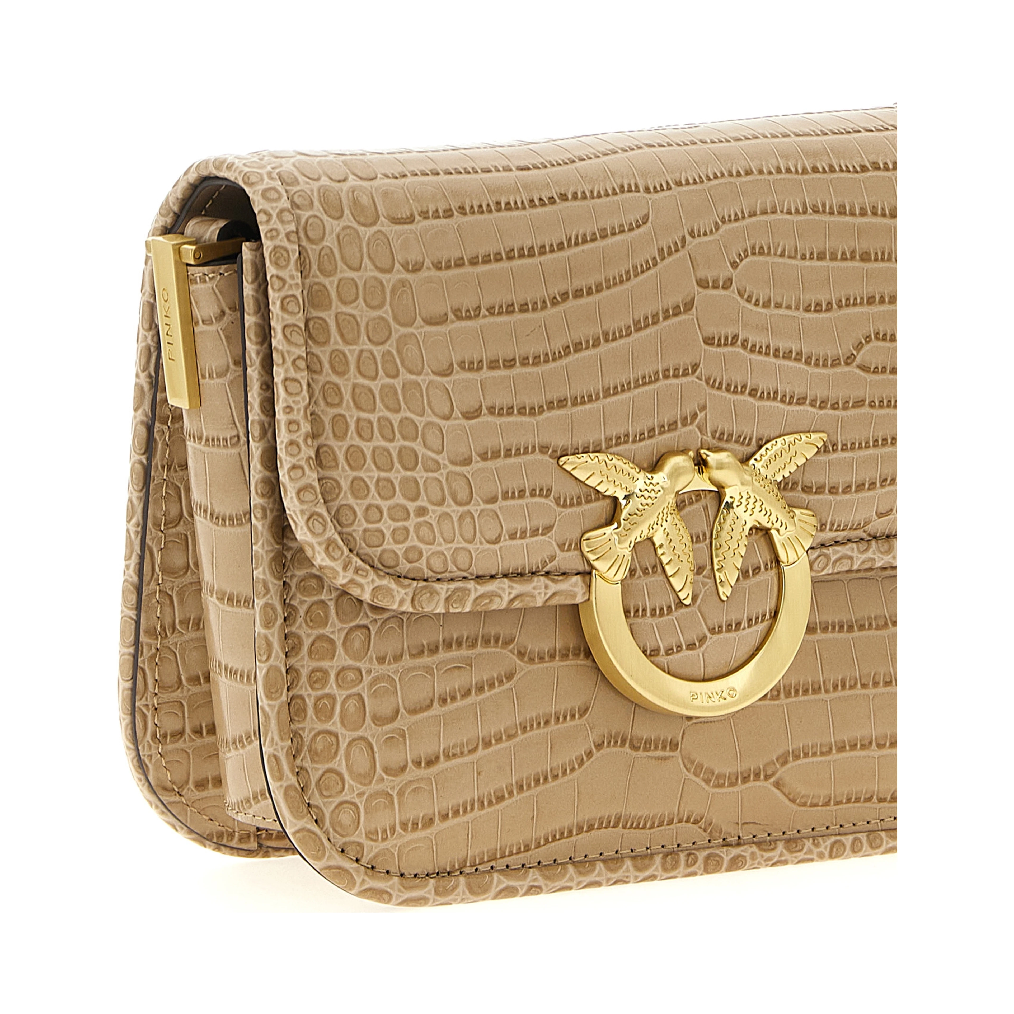 Beige Goatskin Shoulder Bag