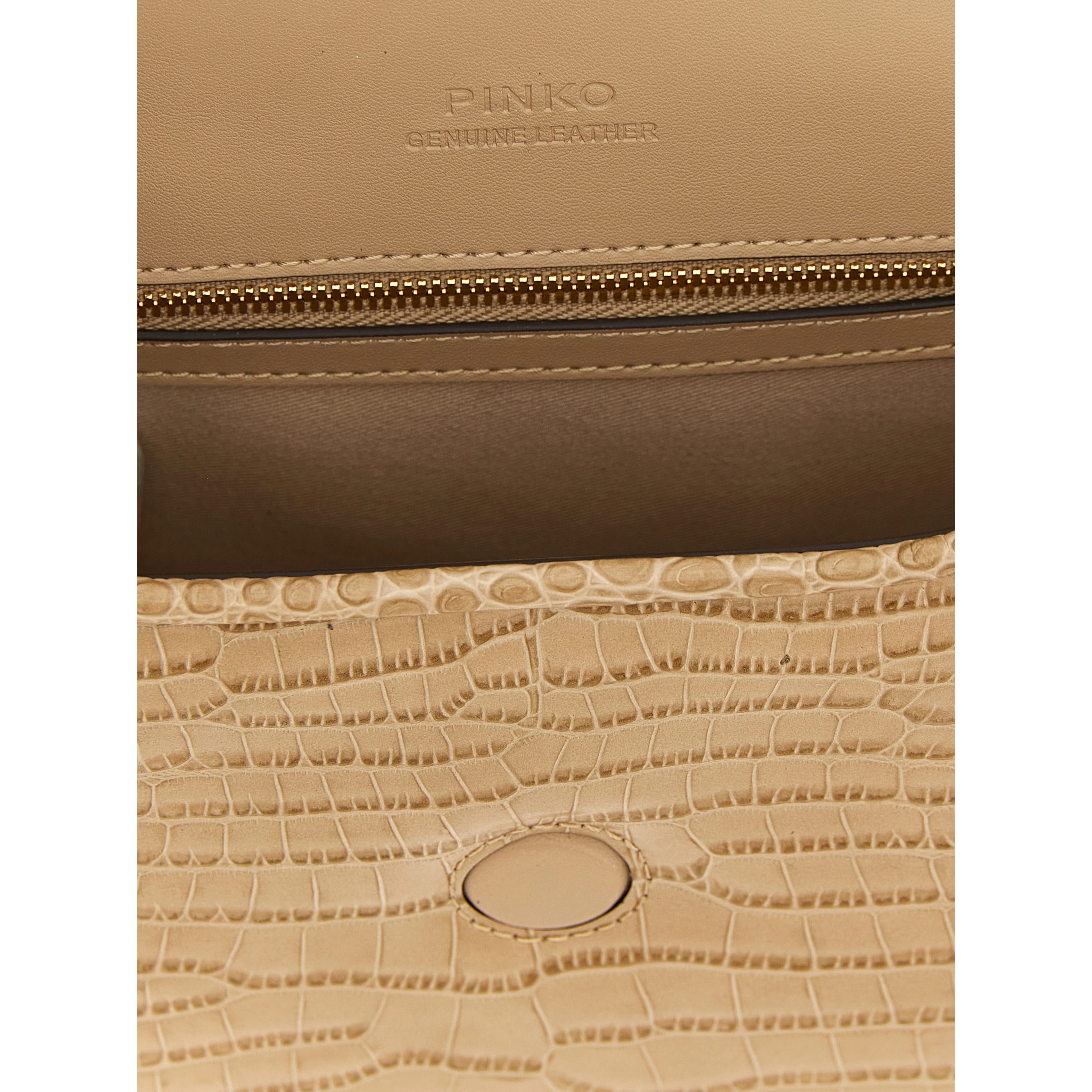 Beige Goatskin Shoulder Bag