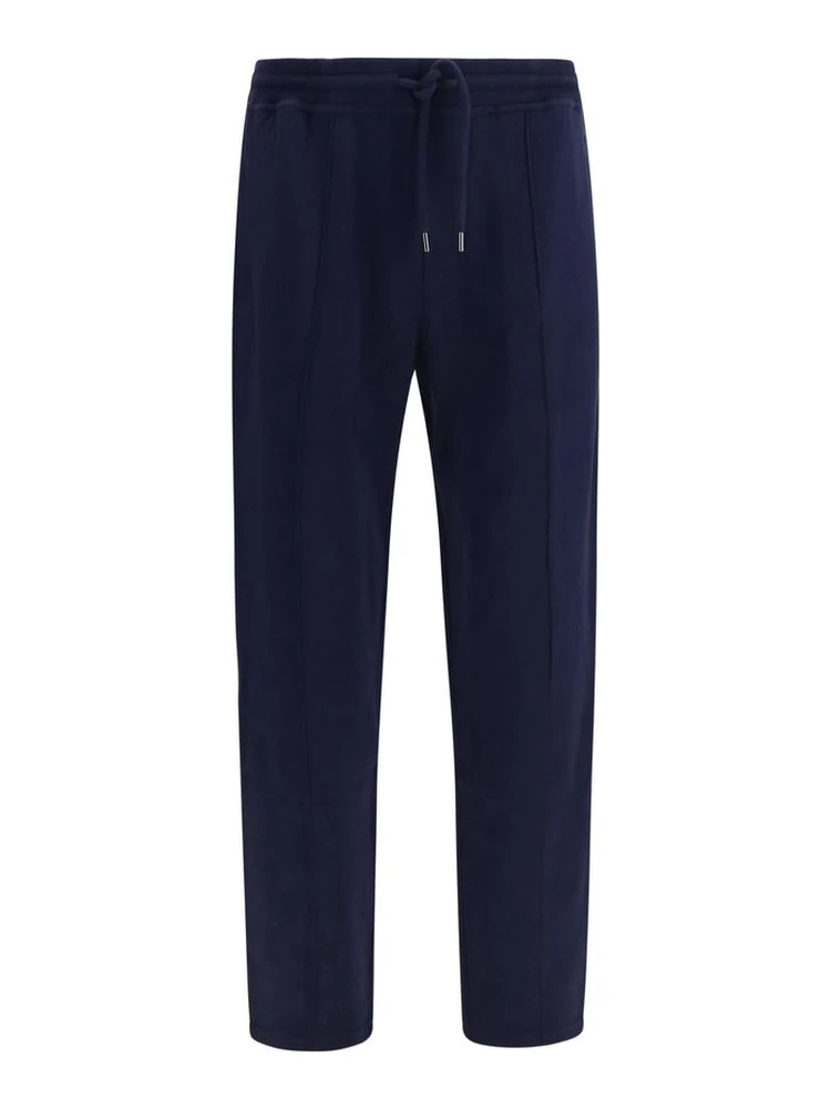 Blue Cotton Athletic Pants