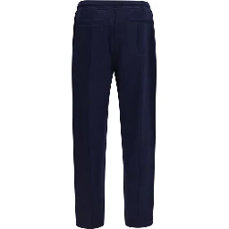 Blue Cotton Athletic Pants