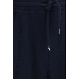 Blue Cotton Athletic Pants