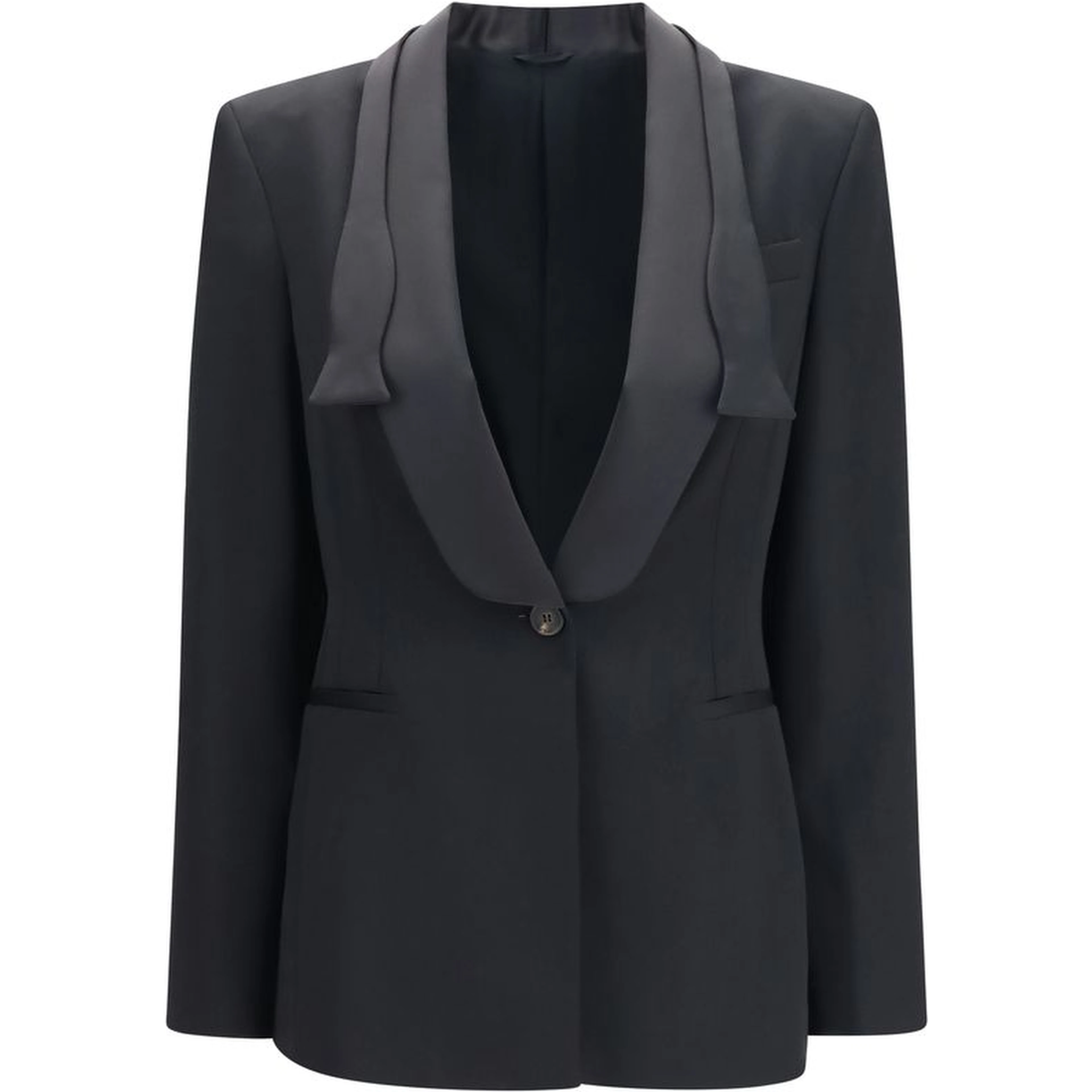 Black Wool Oves Aries Full-Length Jacket