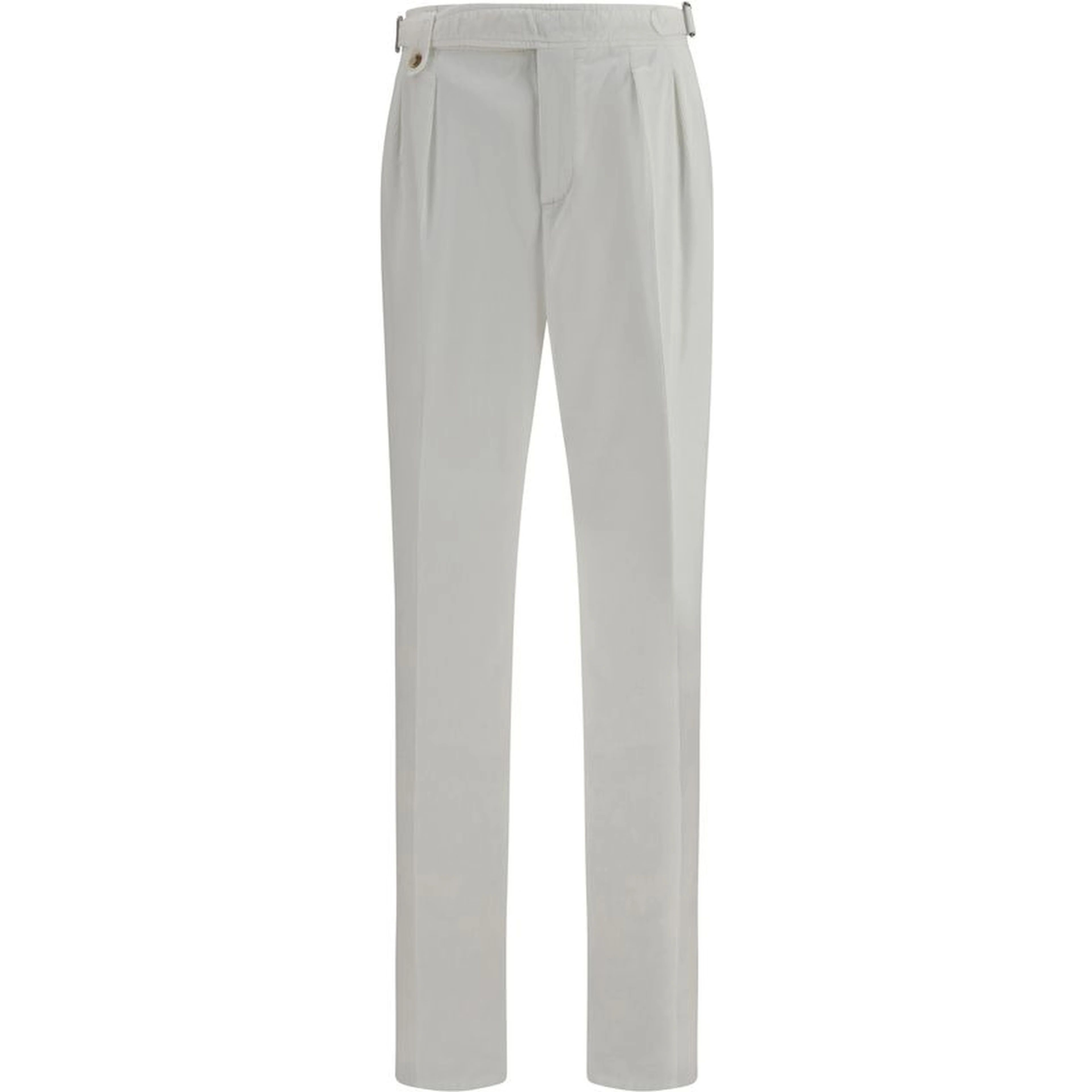 White Cotton Casual Pants