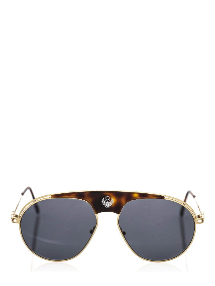 Brown Metallic Fibre Men Sunglass