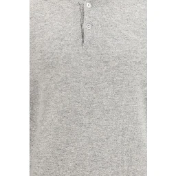 Gray Cashmere Polo Shirt