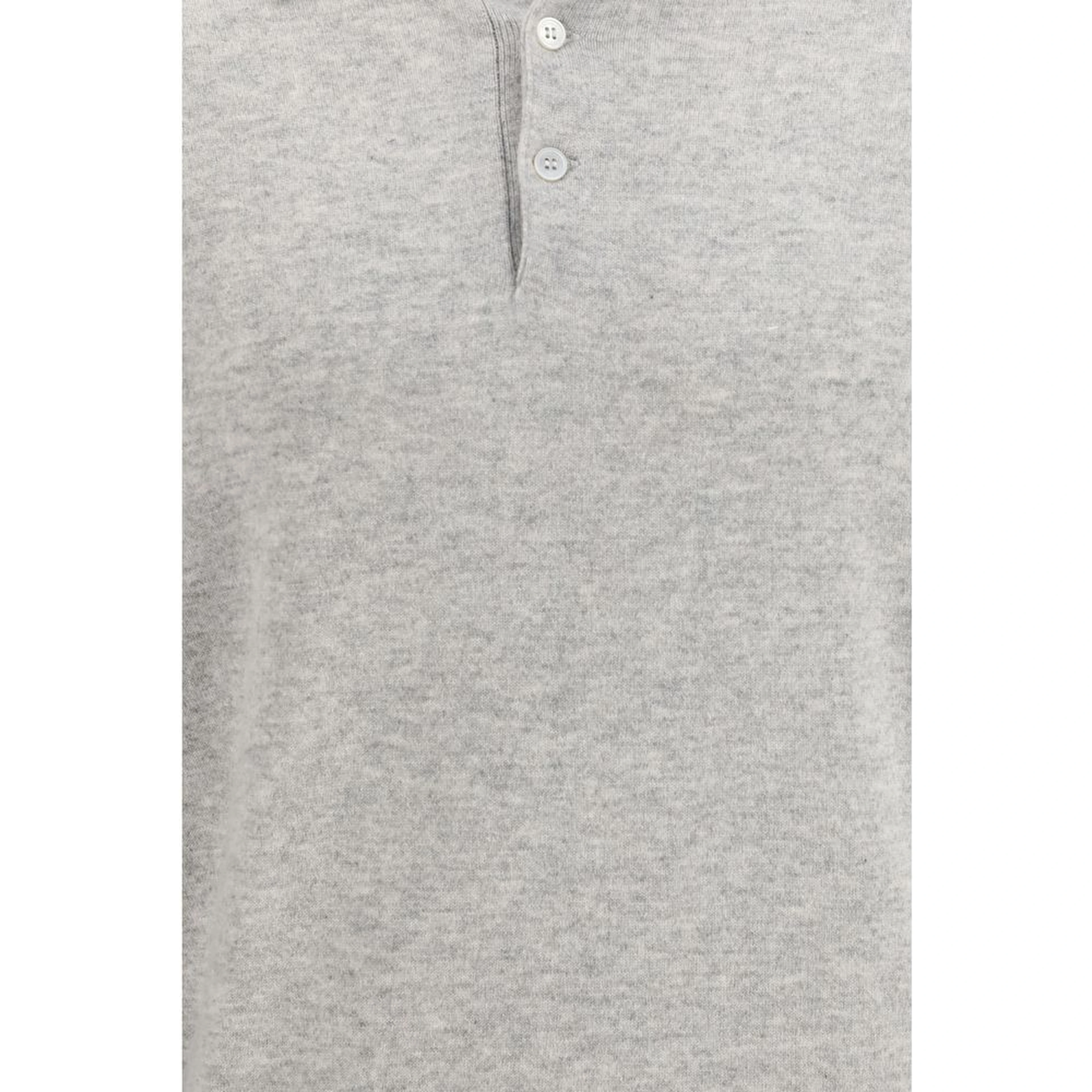 Gray Cashmere Polo Shirt