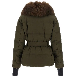 Bicolor Polyester Full-Length Jacket