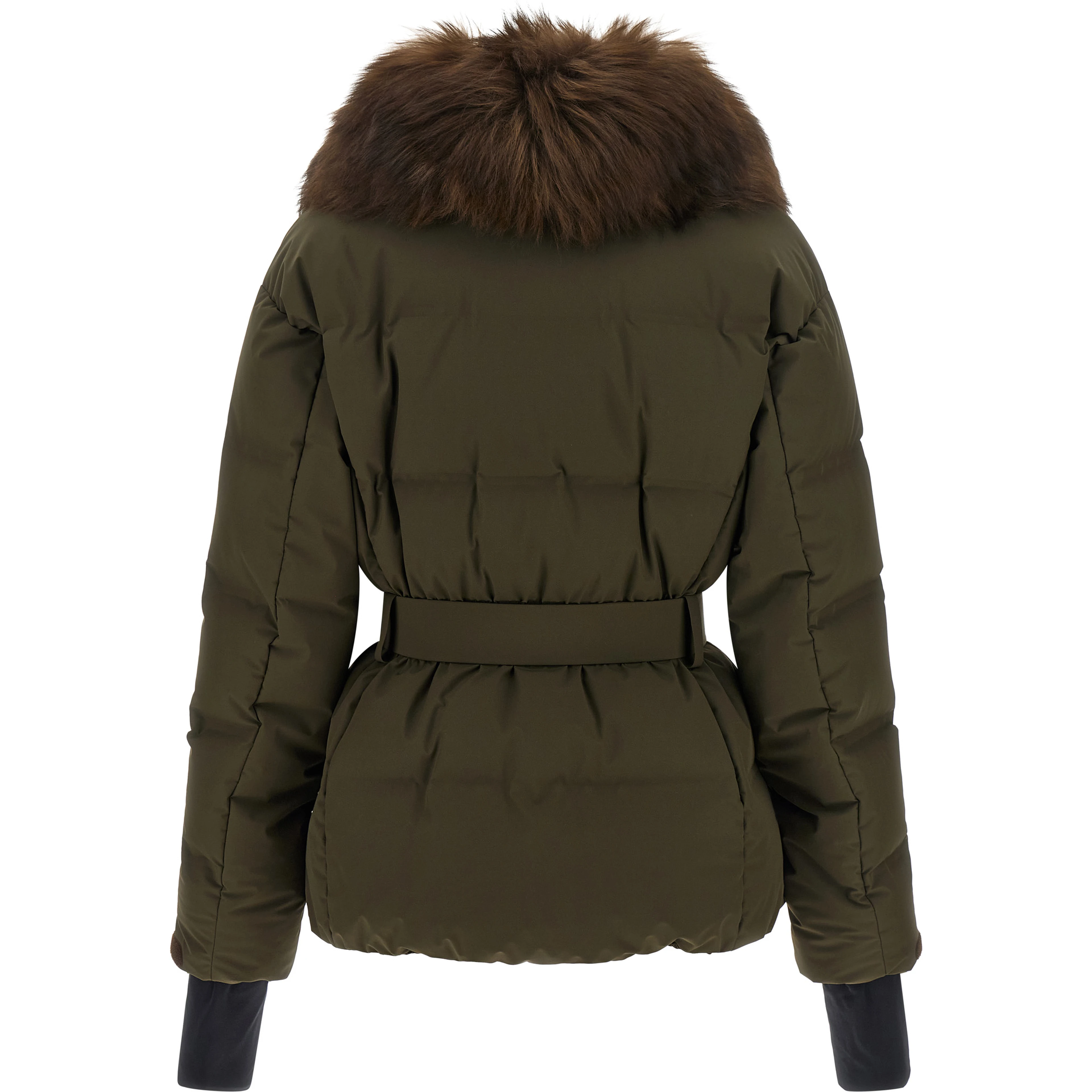 Bicolor Polyester Full-Length Jacket