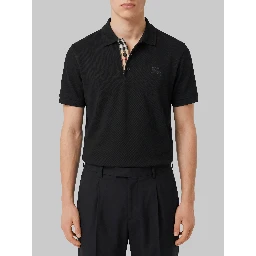 Black Eddie cotton polo shirt