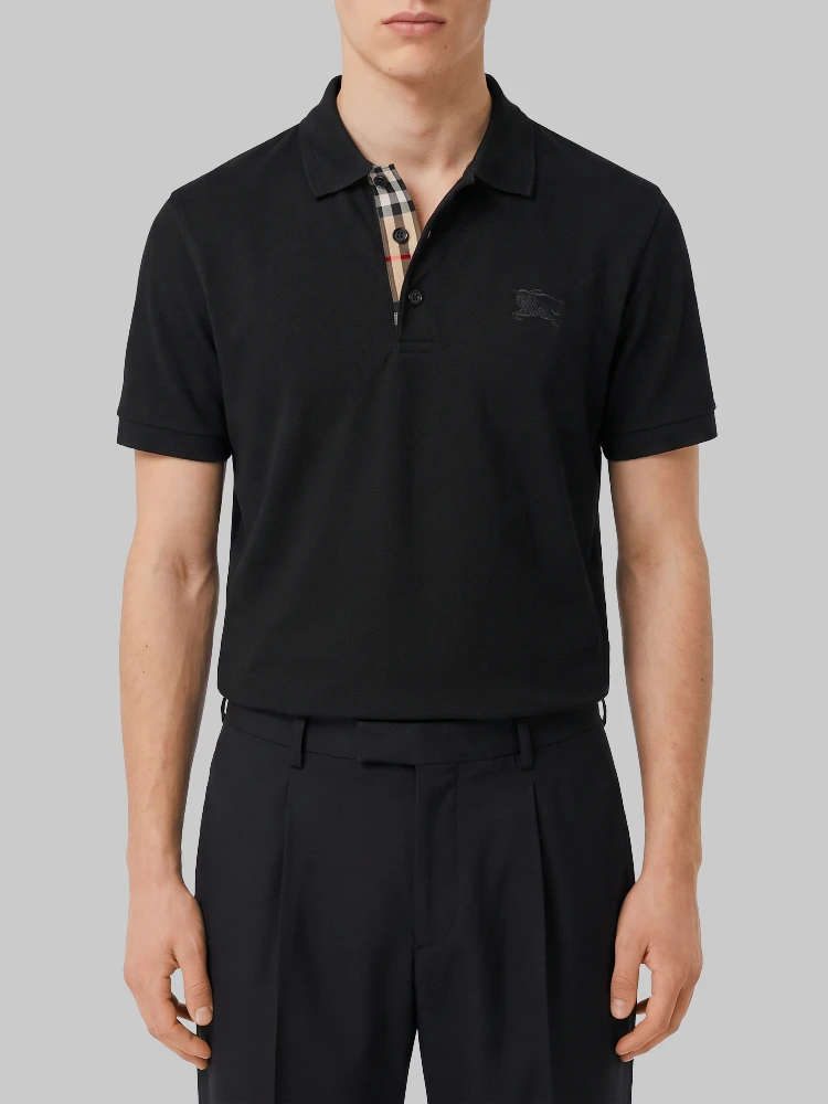 Black Eddie cotton polo shirt