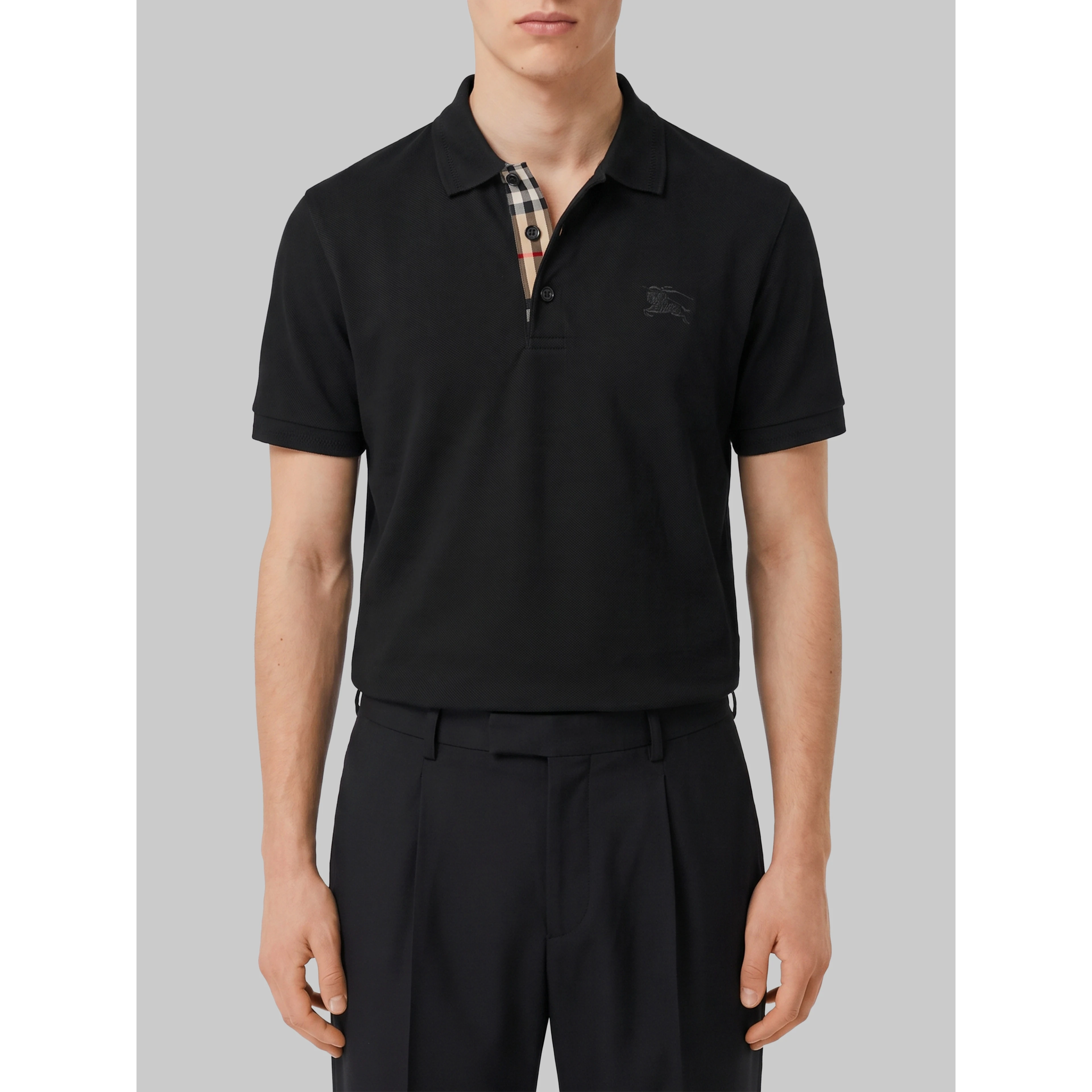 Black Eddie cotton polo shirt