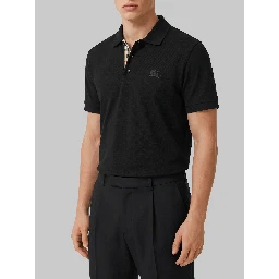 Black Eddie cotton polo shirt