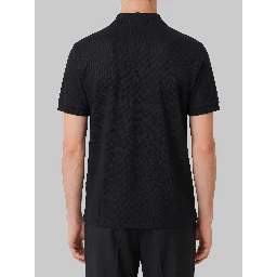 Black Eddie cotton polo shirt
