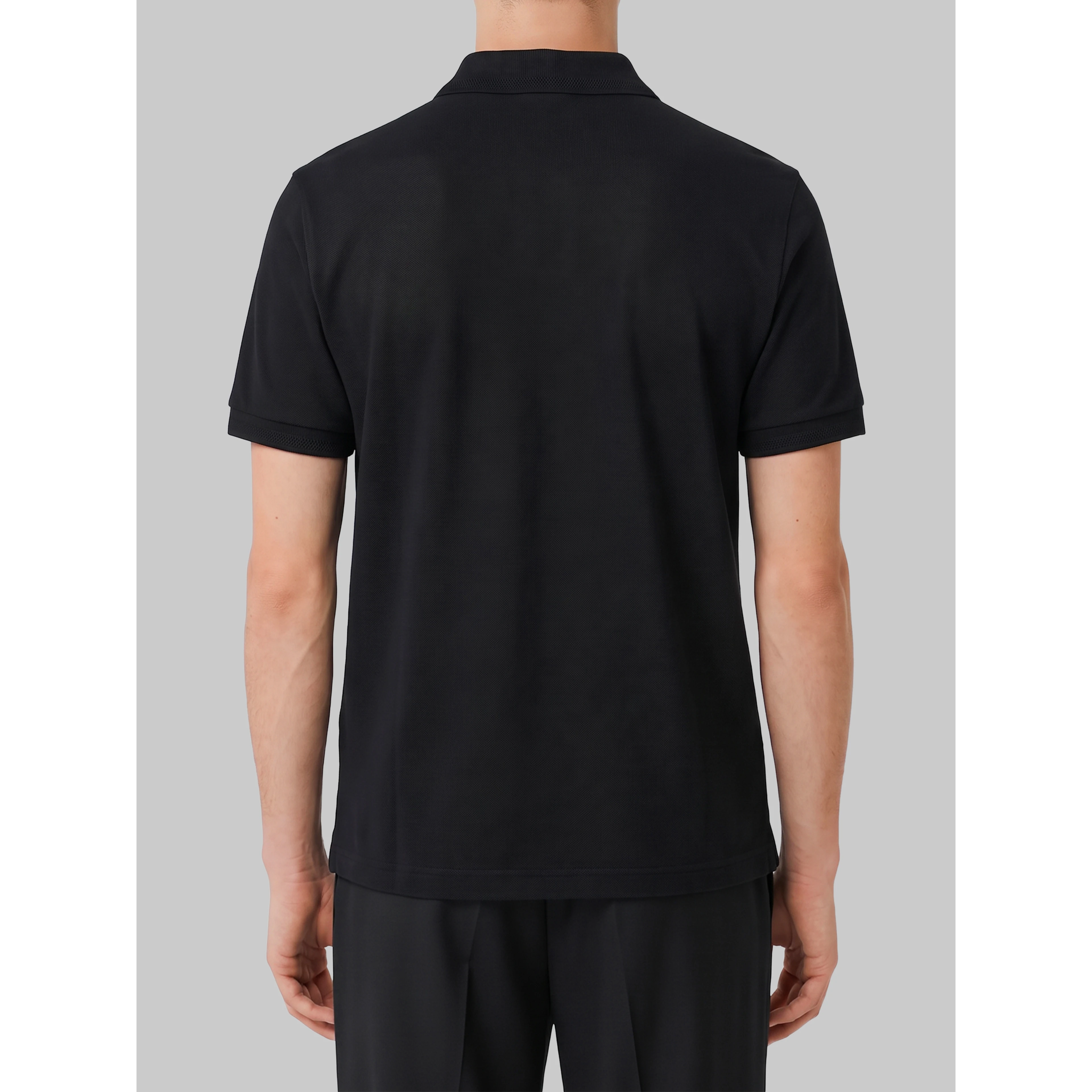 Black Eddie cotton polo shirt
