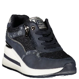Blue Polyurethane Women's Sneaker