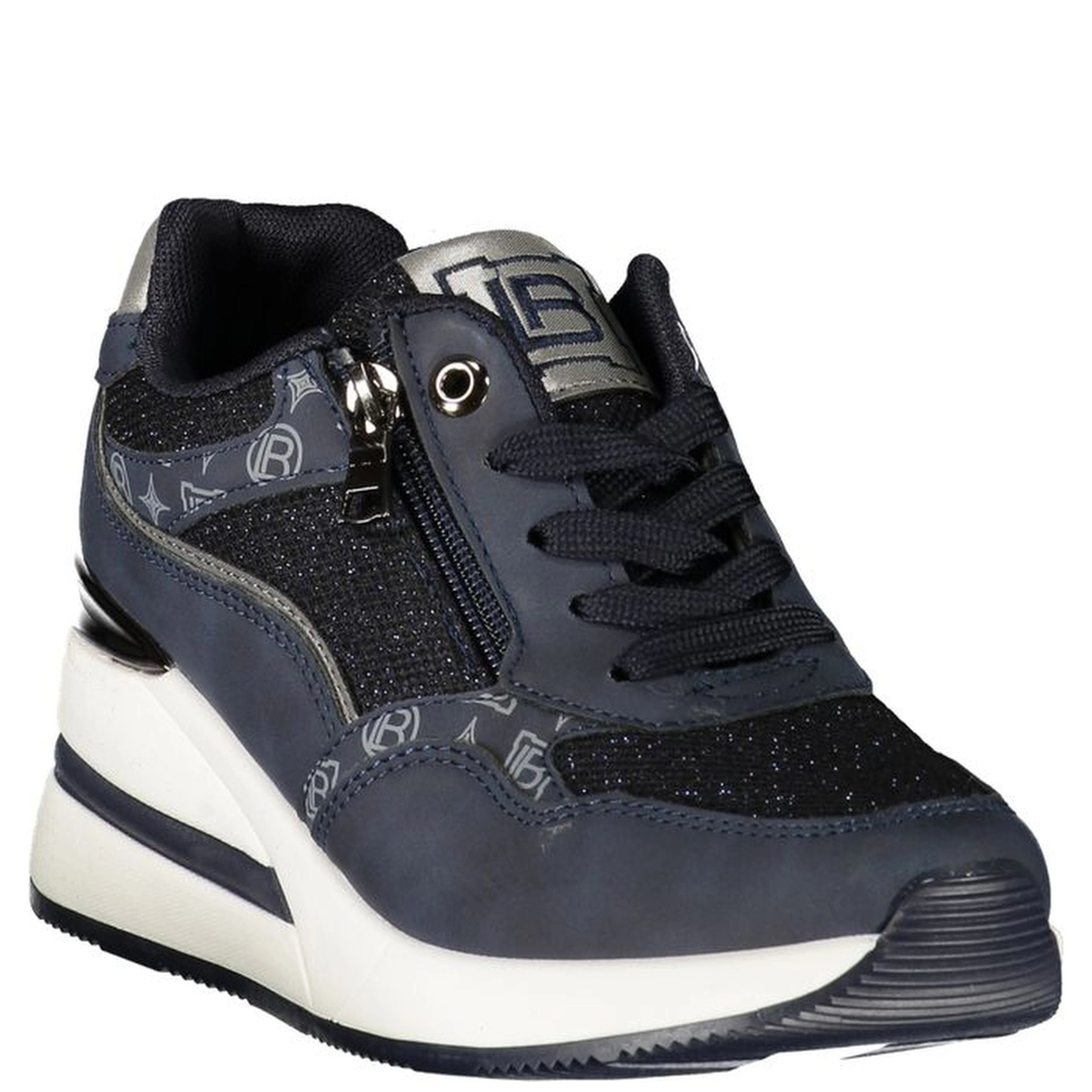 Blue Polyurethane Women's Sneaker