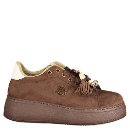 Brown Polyurethane Women's Sneaker