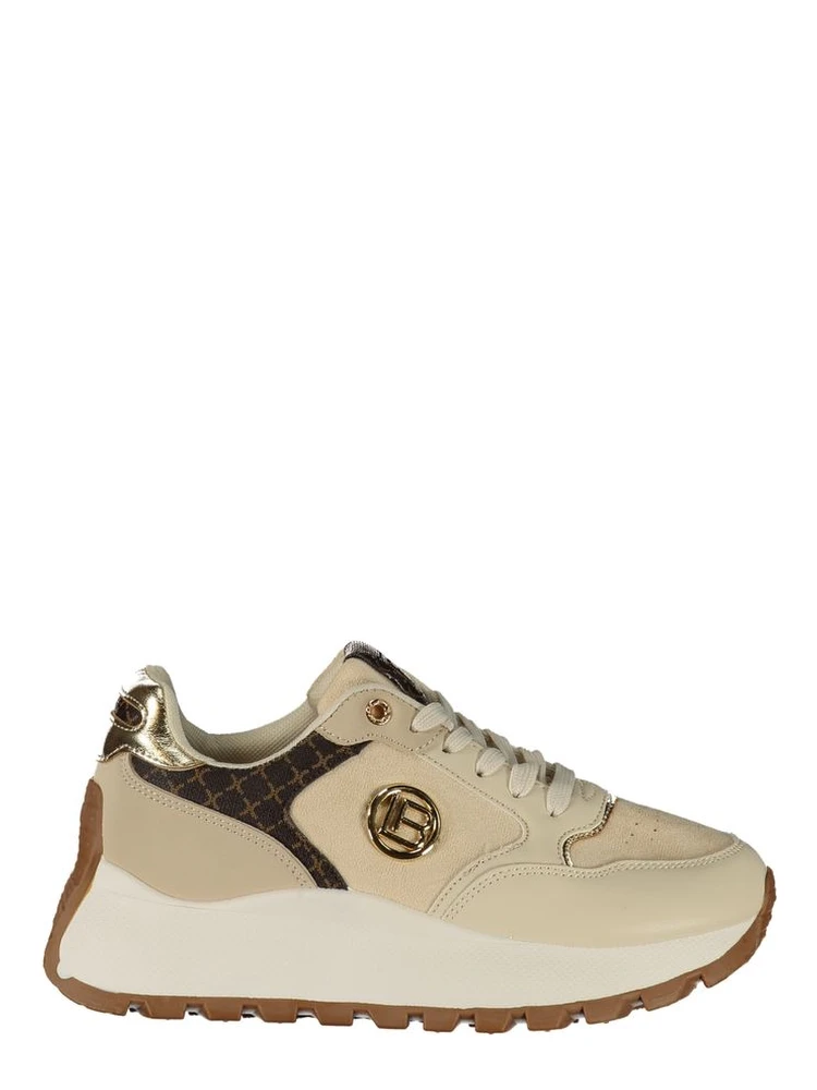 Beige Polyurethane Womens Sneaker
