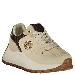 Beige Polyurethane Womens Sneaker