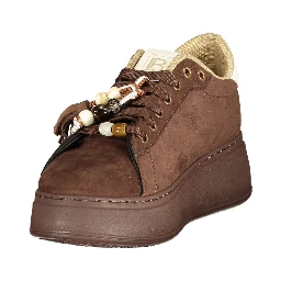Brown Polyurethane Women's Sneaker