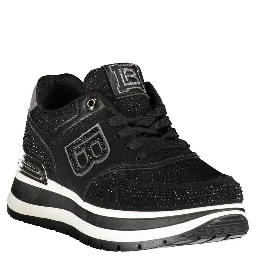 Black Polyurethane Women's Sneaker