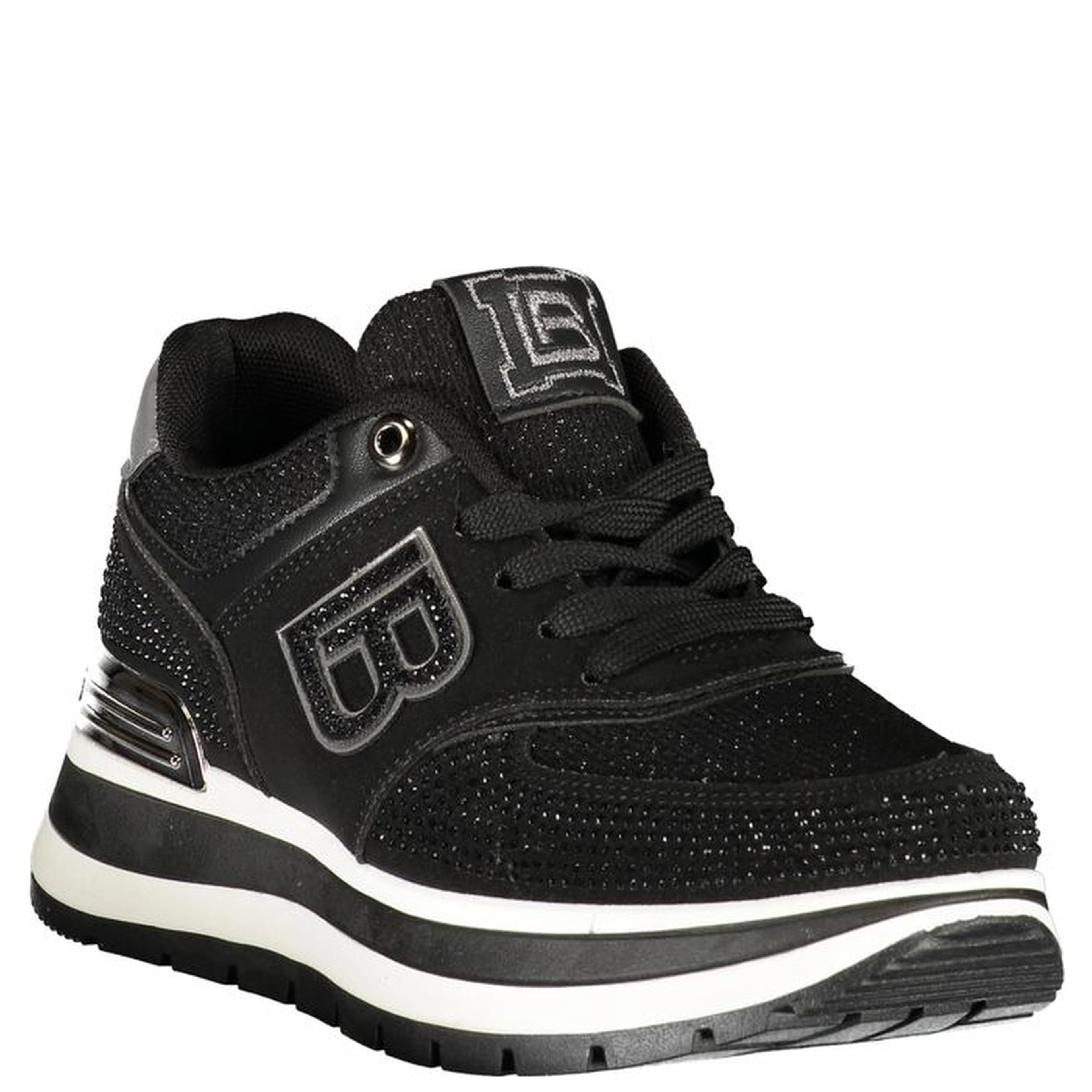 Black Polyurethane Women's Sneaker