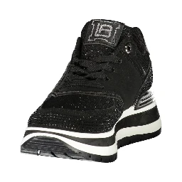 Black Polyurethane Women's Sneaker