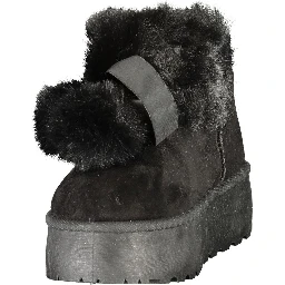 Black Polyurethane Women's Boot
