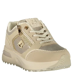 Beige Polyurethane Womens Sneaker
