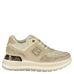 Beige Polyurethane Women's Sneaker