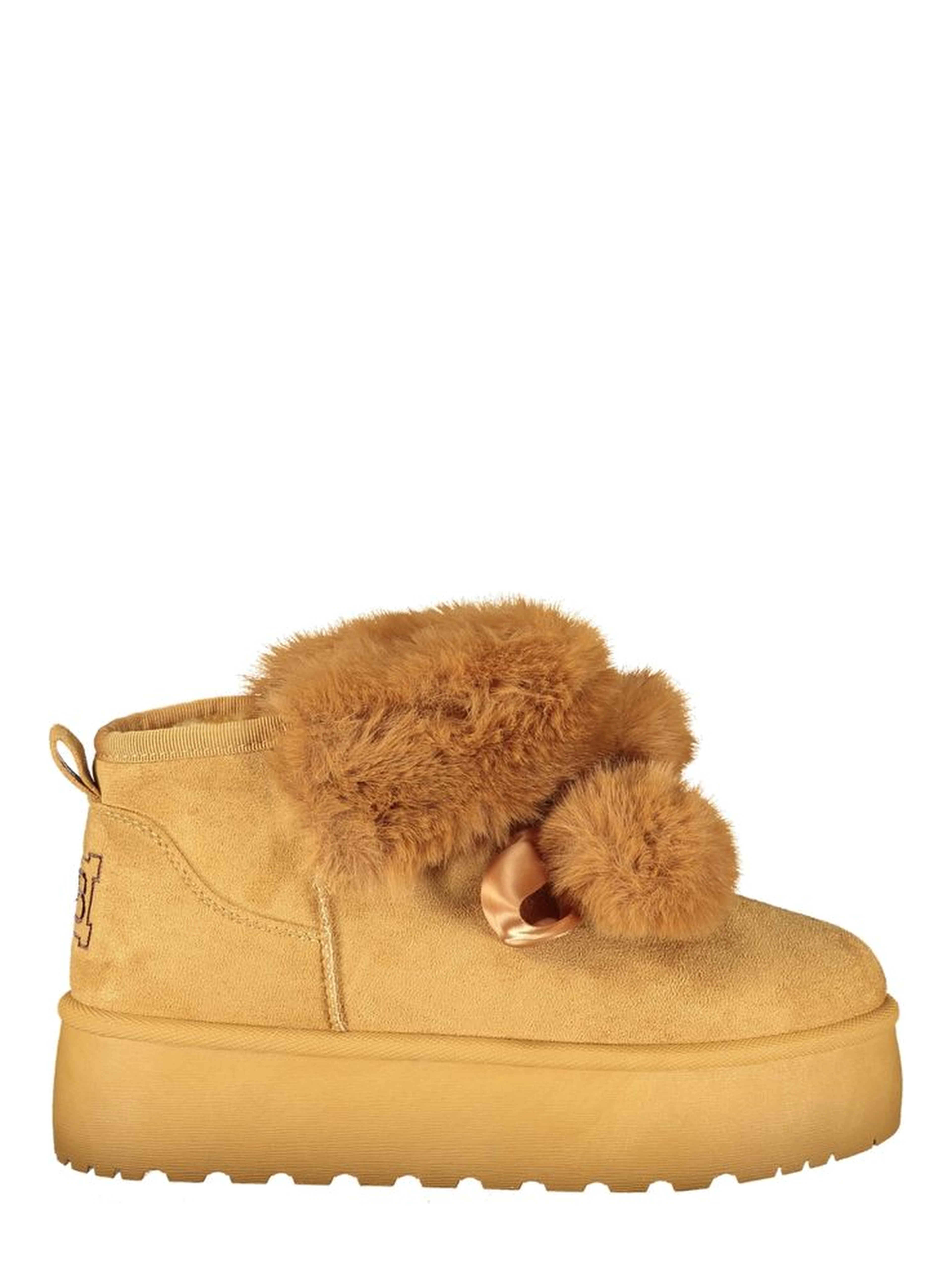 Brown Polyurethane Women's Bootie