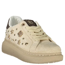 Beige Polyurethane Women's Sneaker