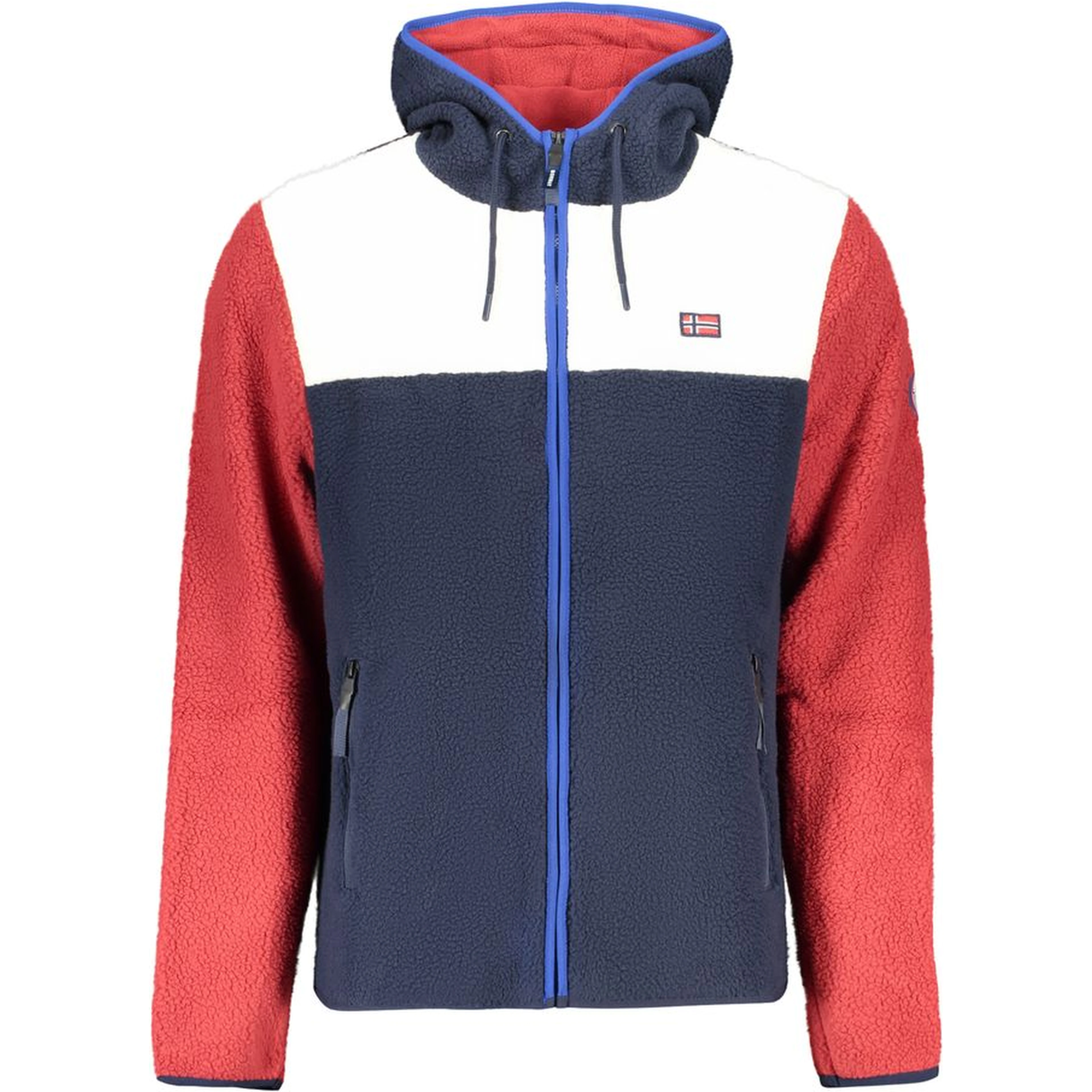 Blue Polyester Men's Jacket