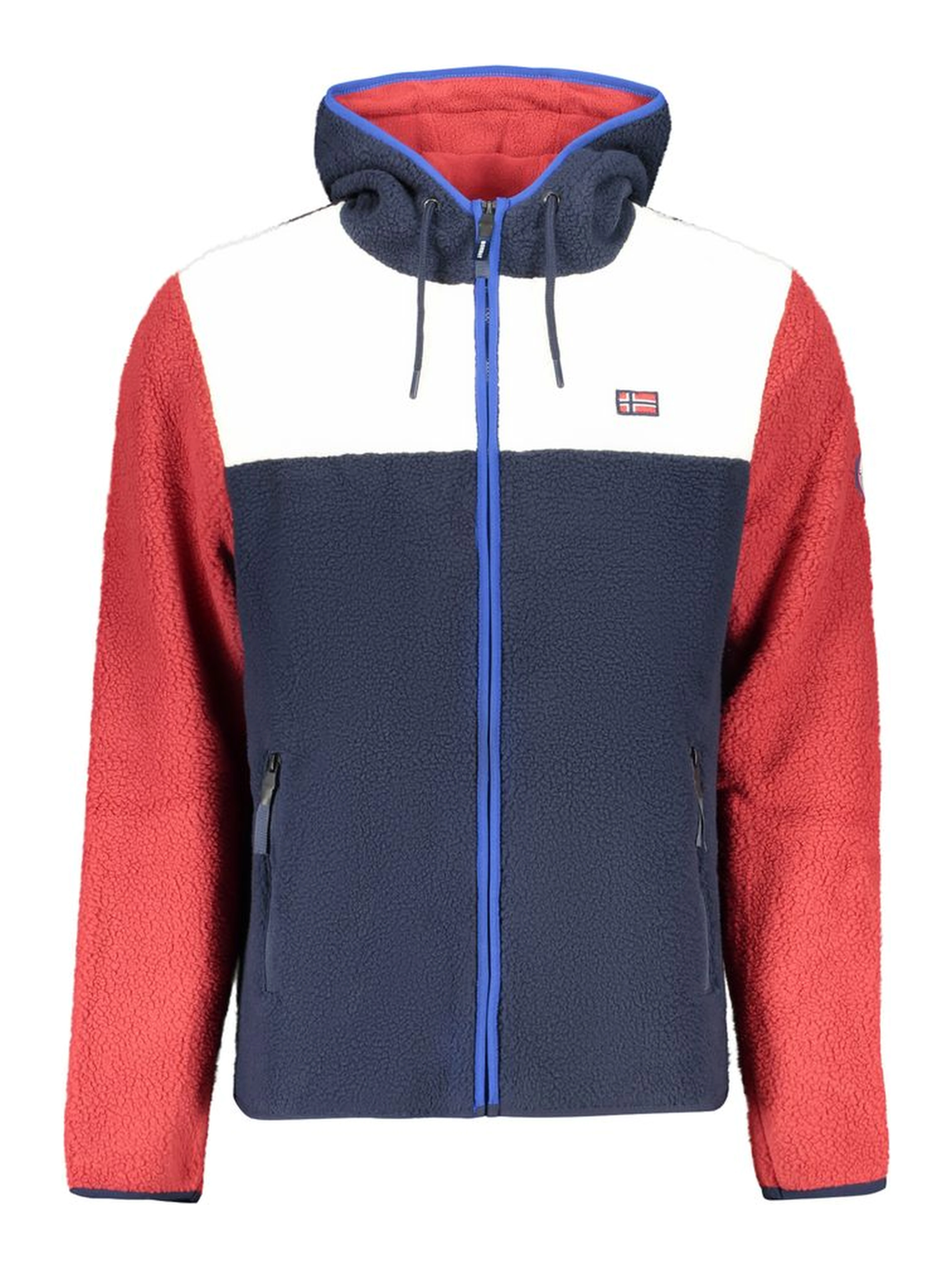 Blue Polyester Men's Jacket