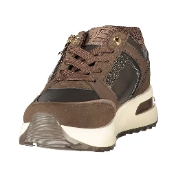 Brown Polyurethane Women's Sneaker
