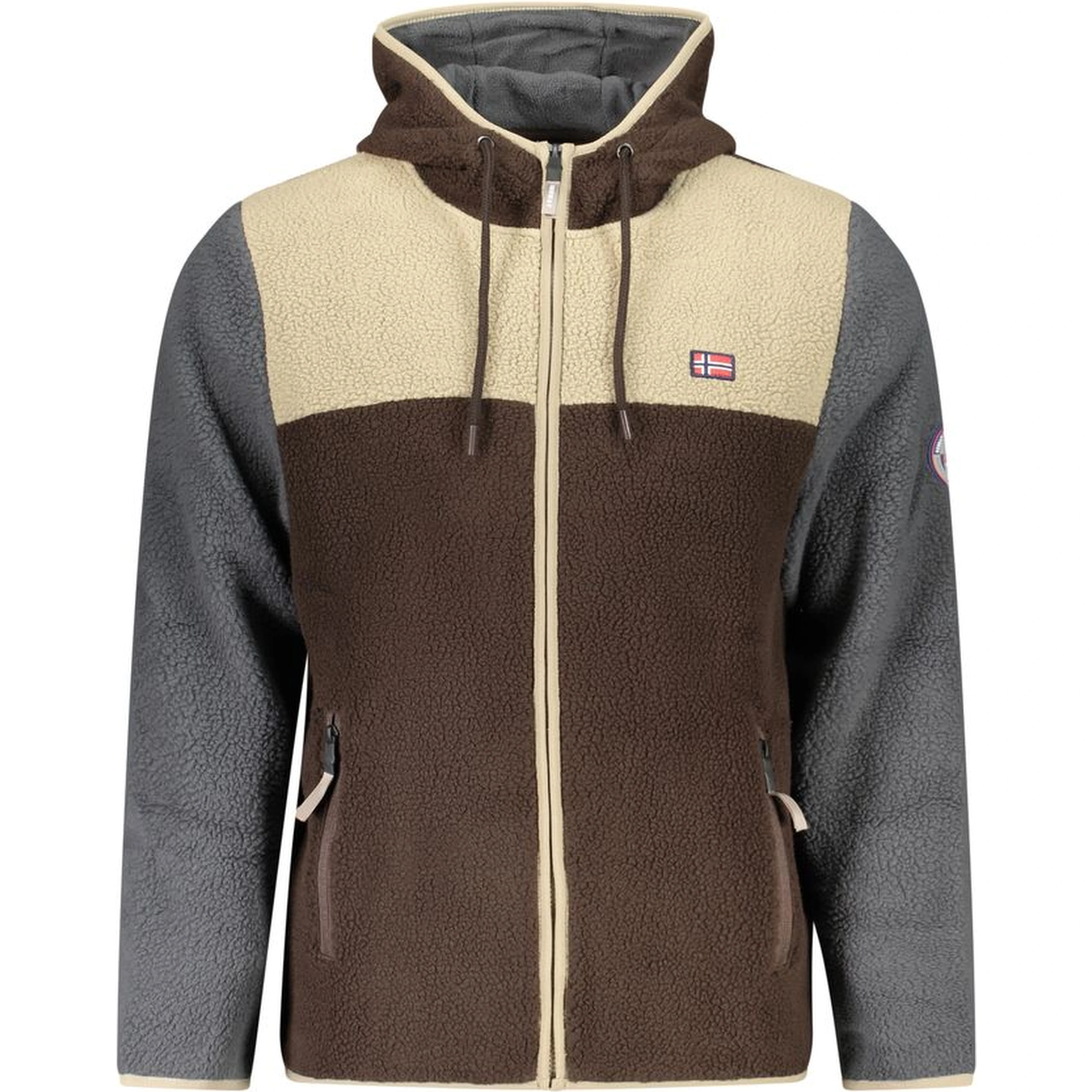 Brown Polyester Men's Jacket