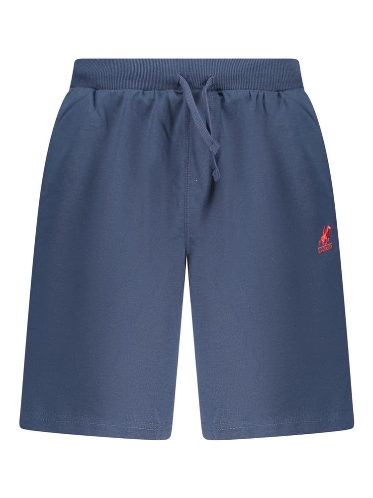 Blue Cotton Mens Shorts