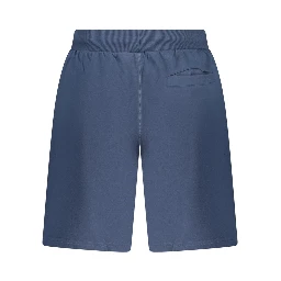 Blue Cotton Mens Shorts