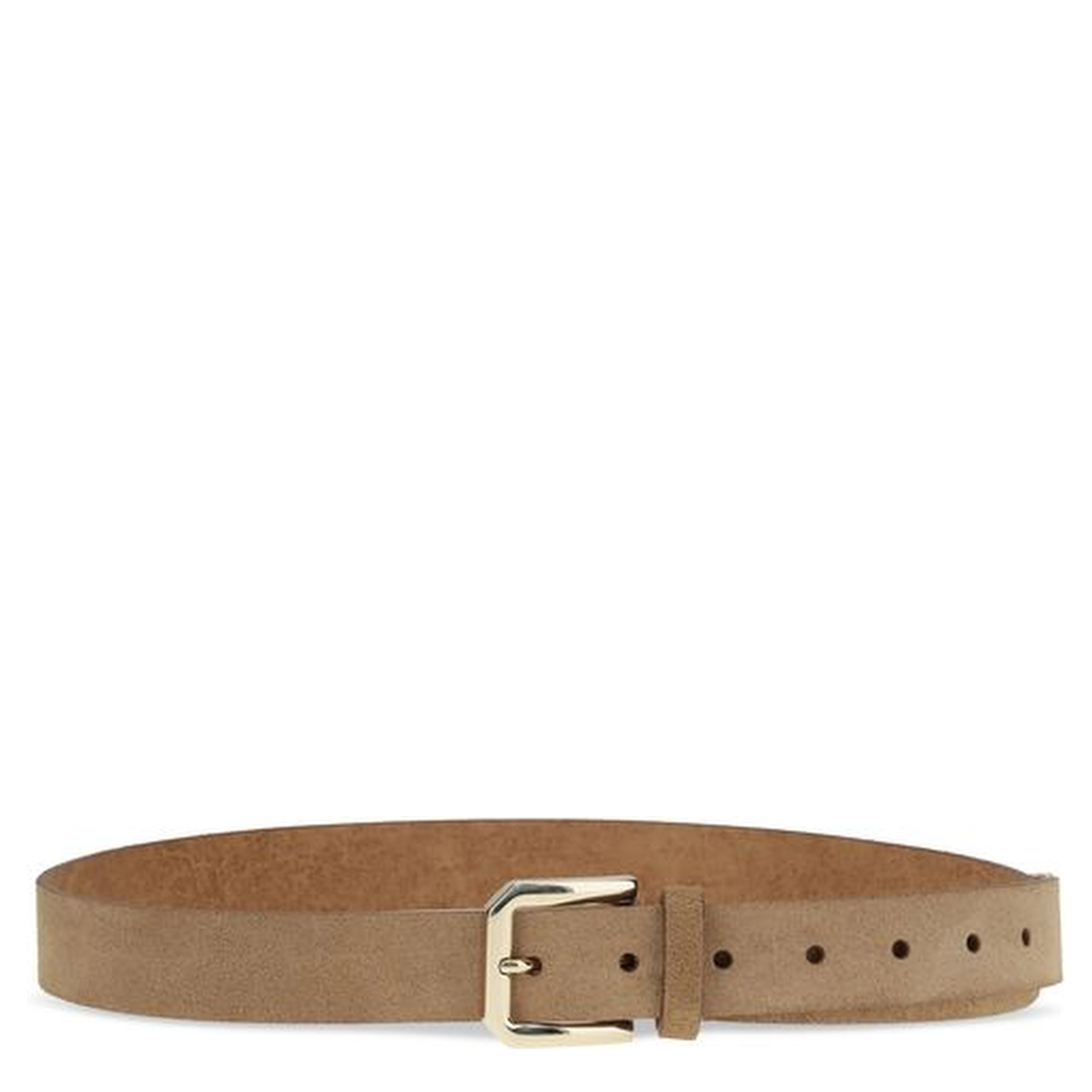 Beige Calf Leather Bos Taurus Regular Belt