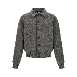 Gray Virgin Wool Bomber