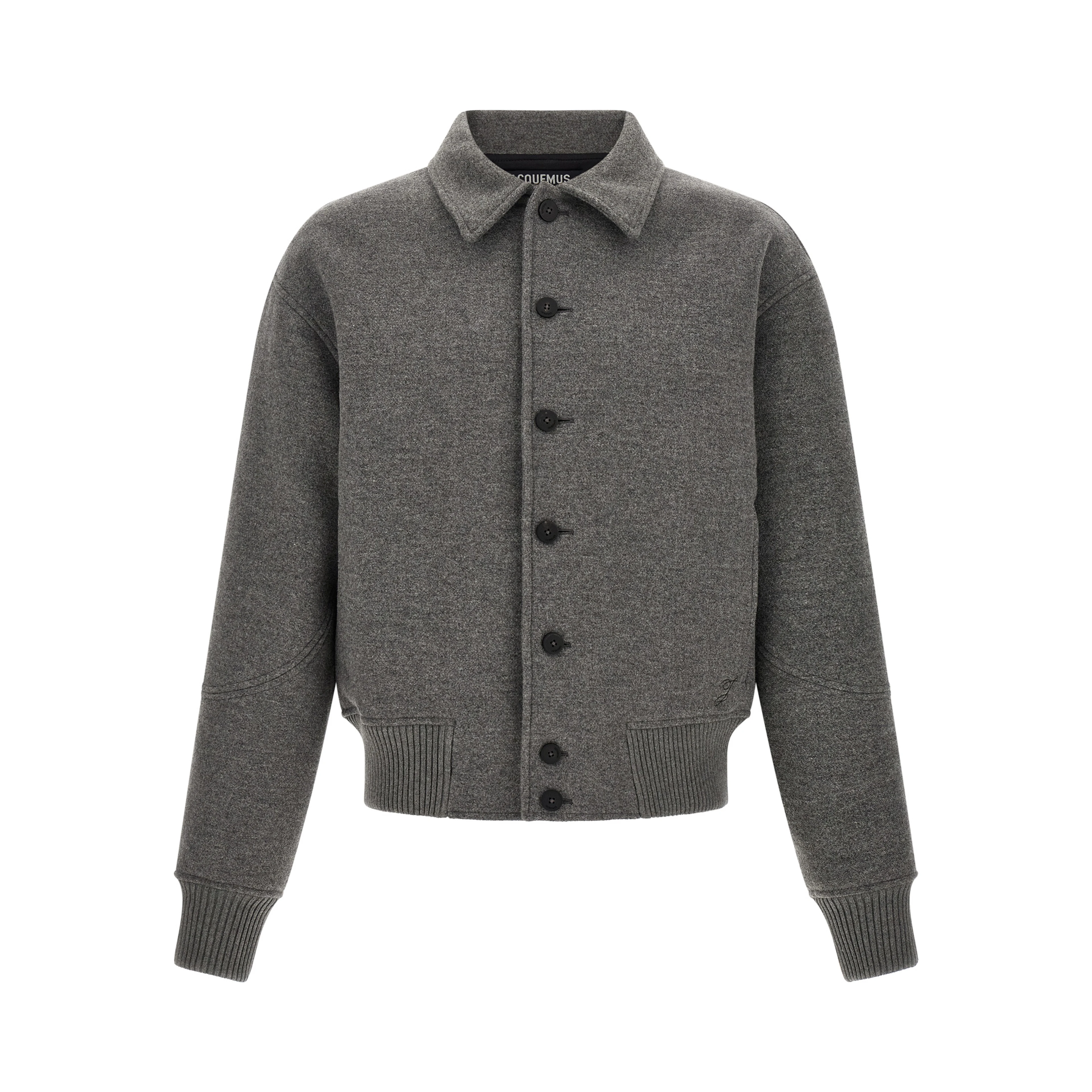 Gray Virgin Wool Bomber