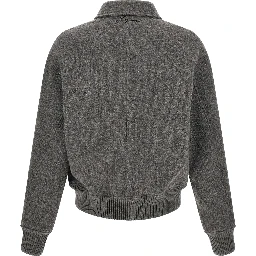 Gray Virgin Wool Bomber