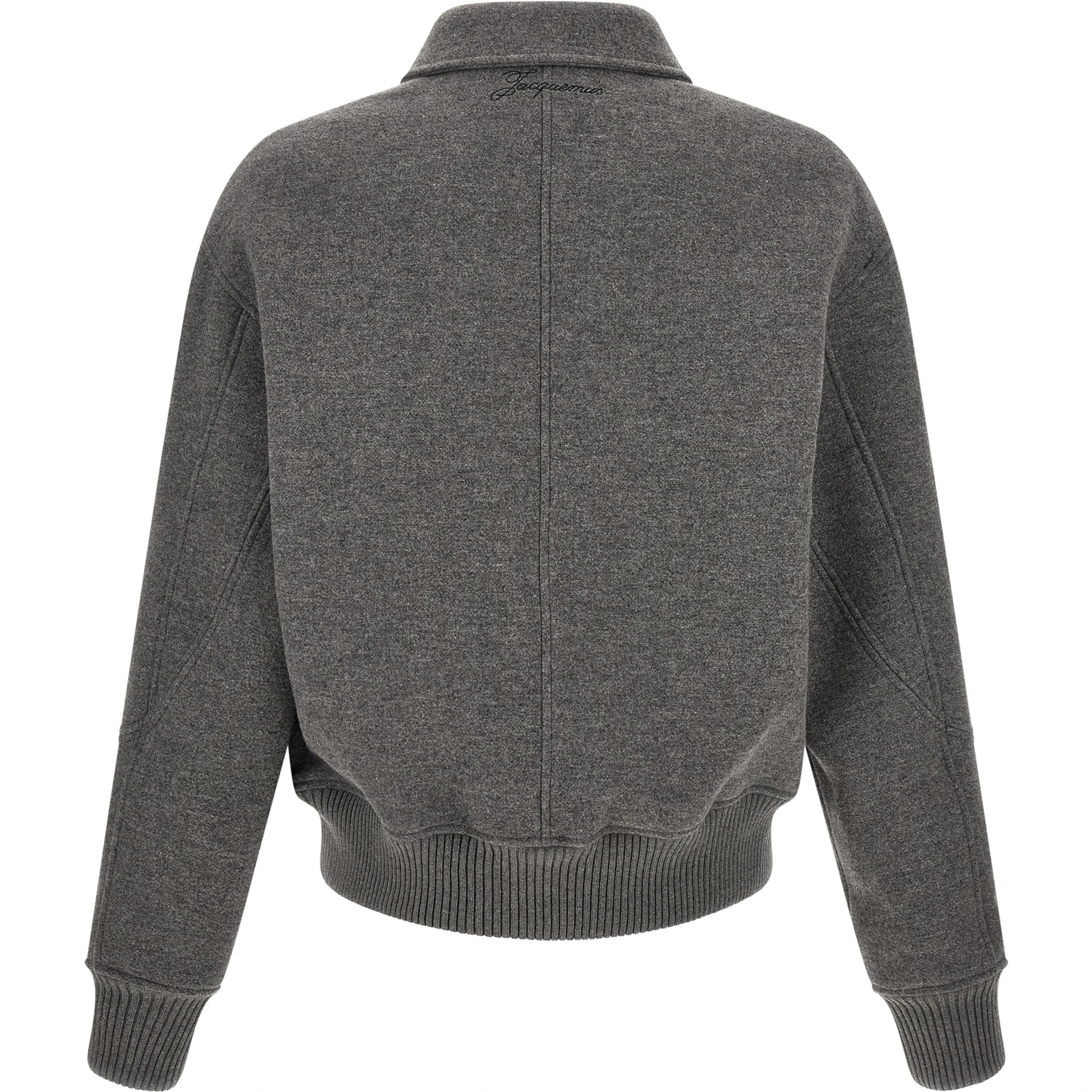 Gray Virgin Wool Bomber
