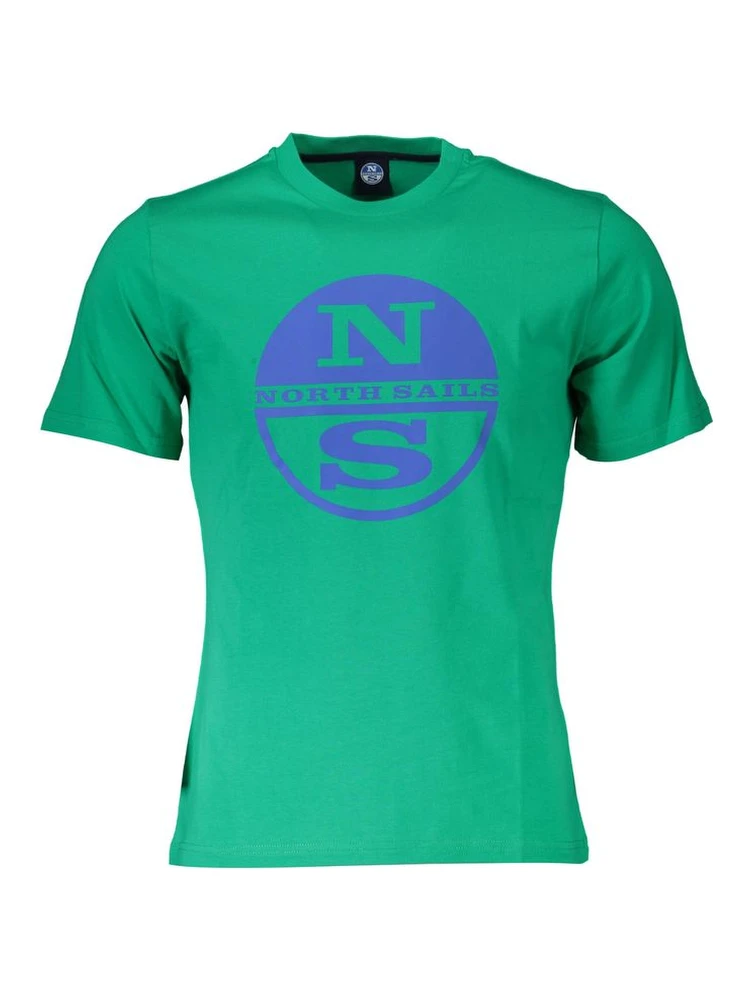Green Cotton Men T-Shirt