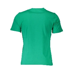 Green Cotton Men T-Shirt