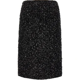 Black Viscose Long Skirt