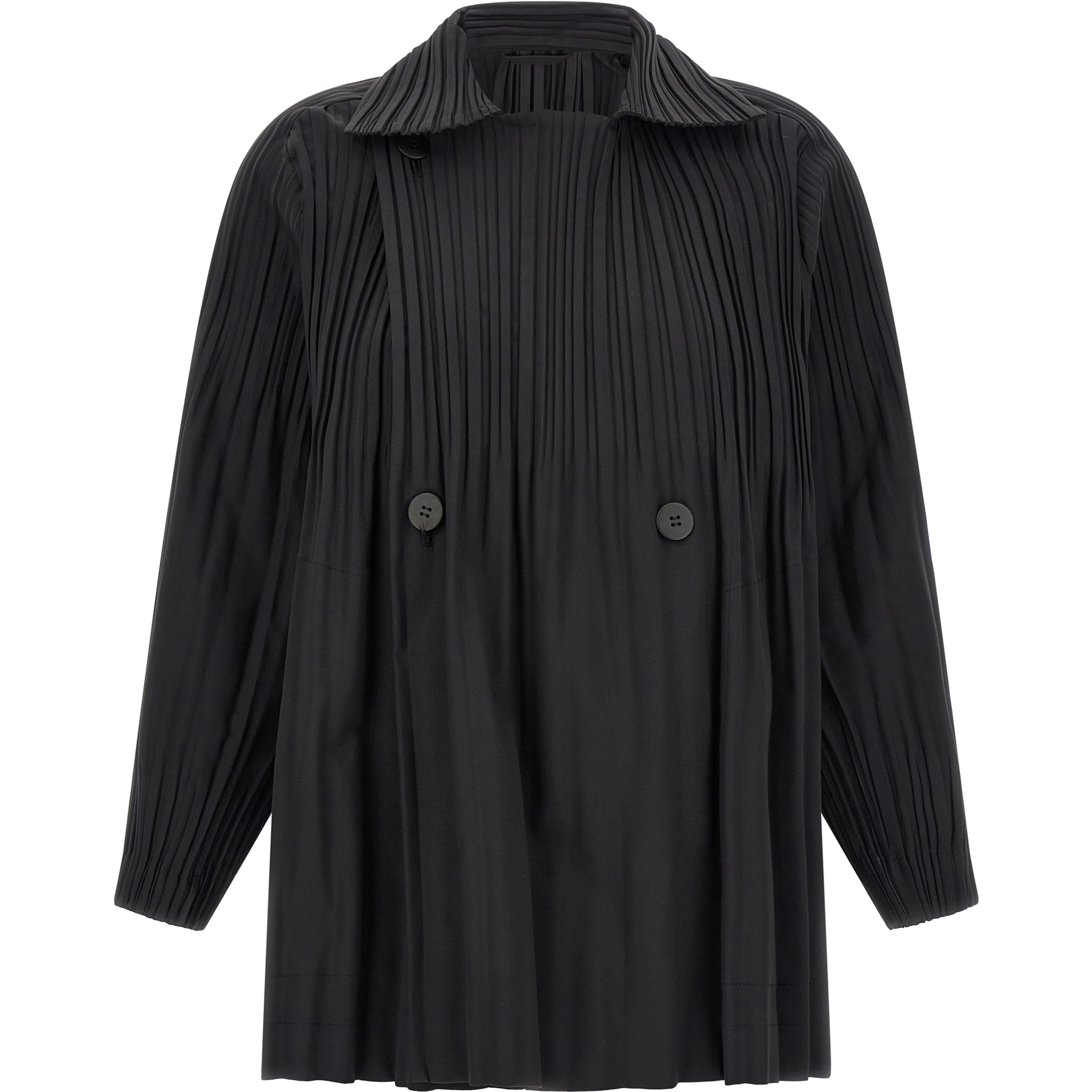 Black Polyester Coat