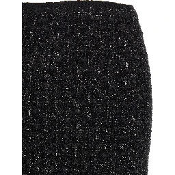 Black Viscose Long Skirt