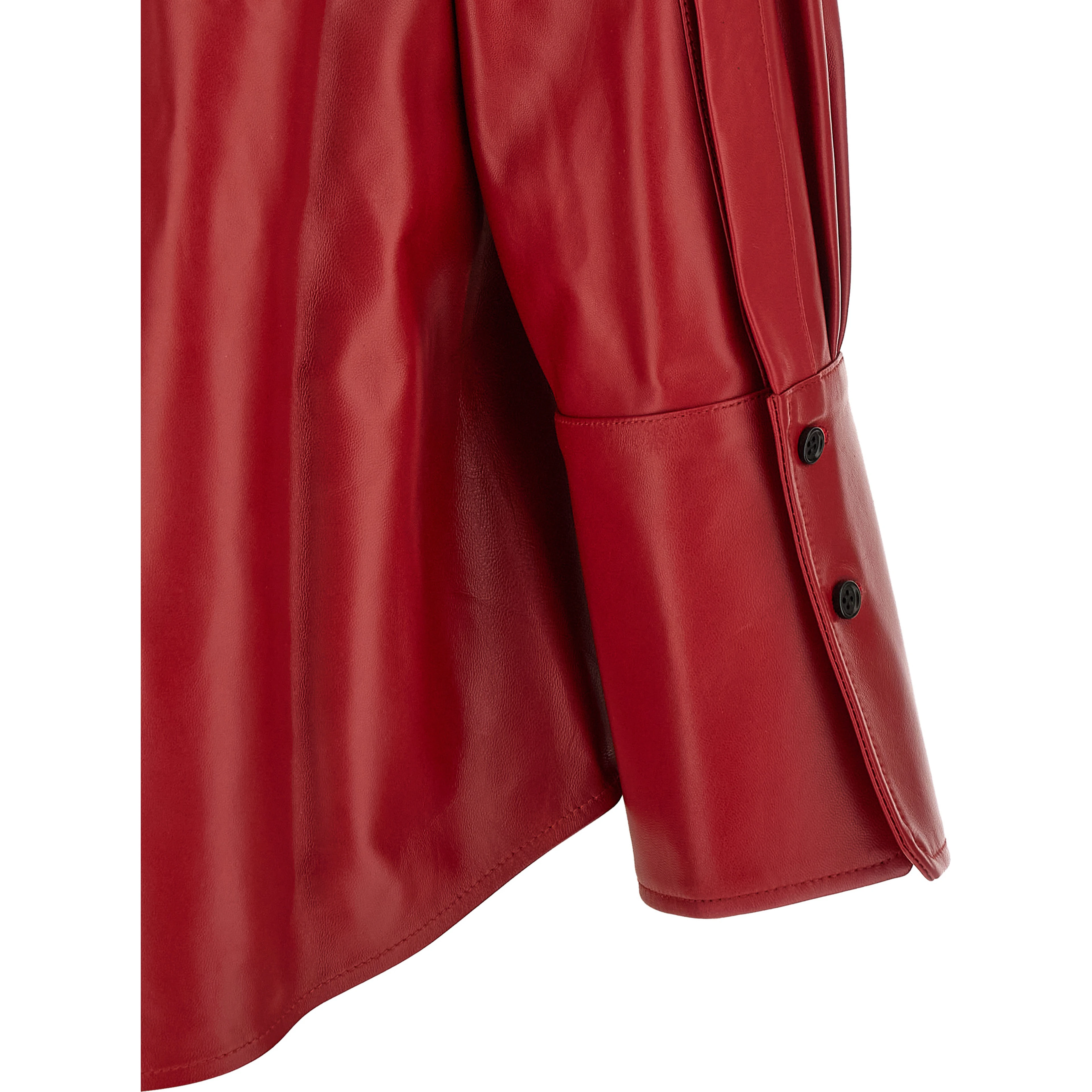Red Lamb Leather Blouse